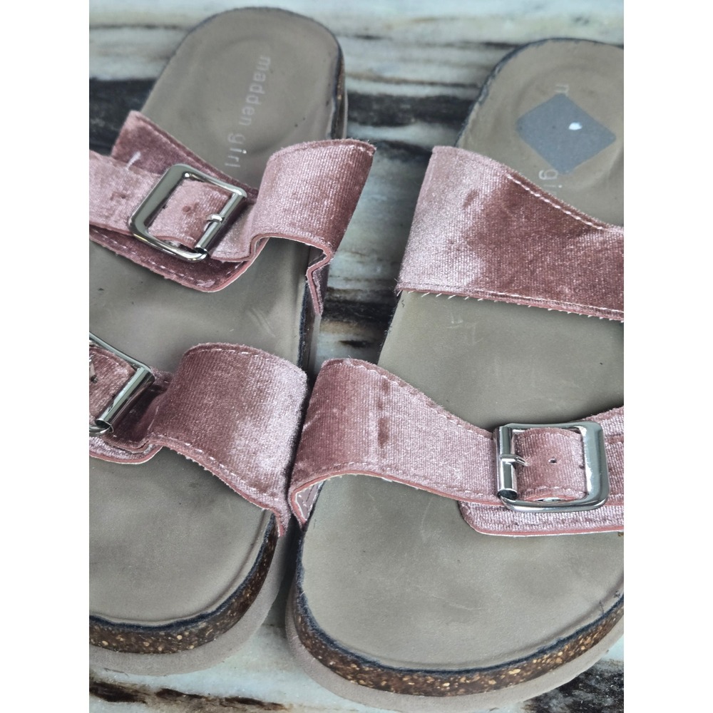 Madden Girl Brando-V Pink Velvet Double Buckle Slide Sandals Mens 8M BRANDO-V - Picture 8 of 8
